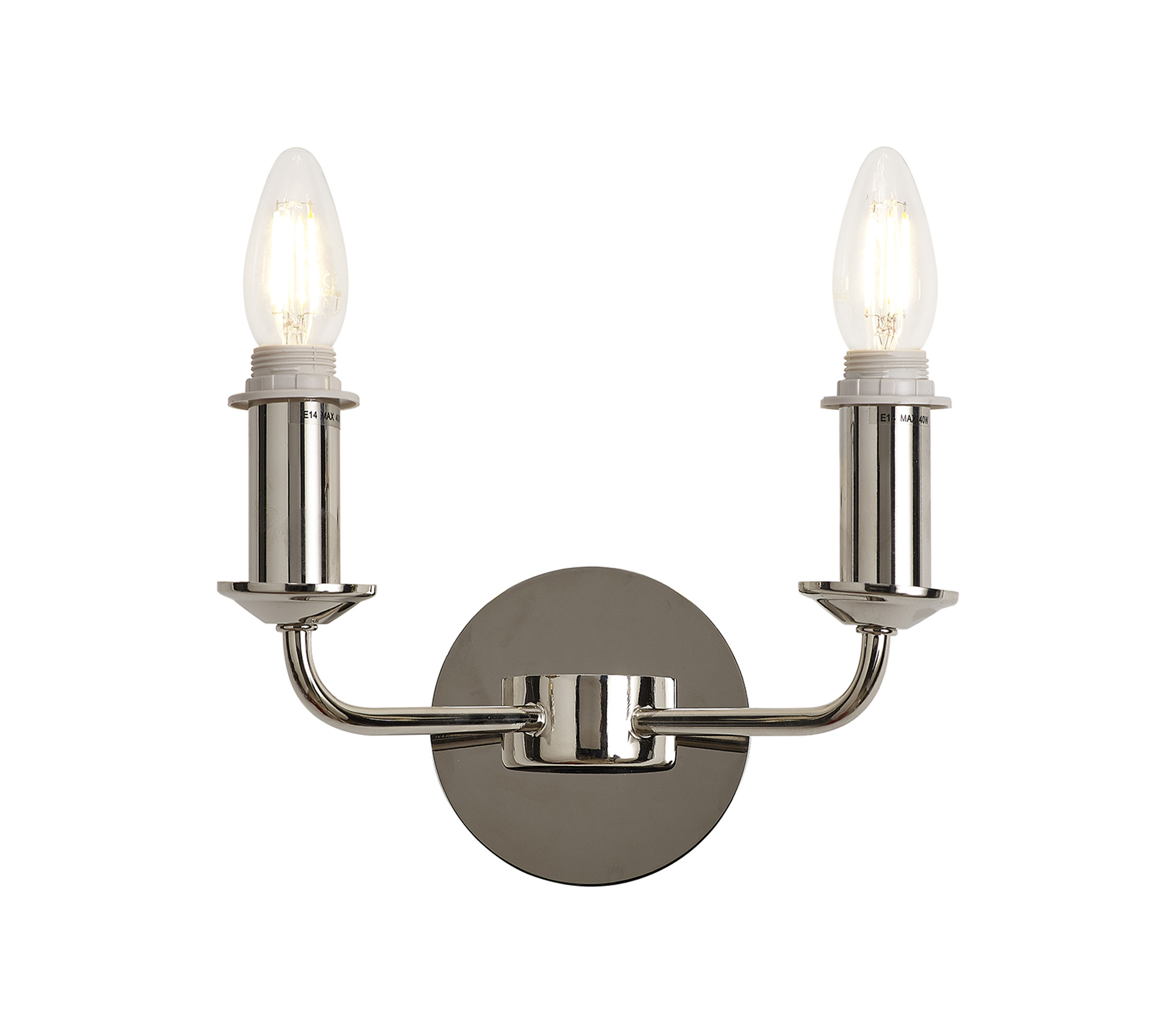 D0680  Banyan Switched Wall Lamp 2 Light Polished Nickel
